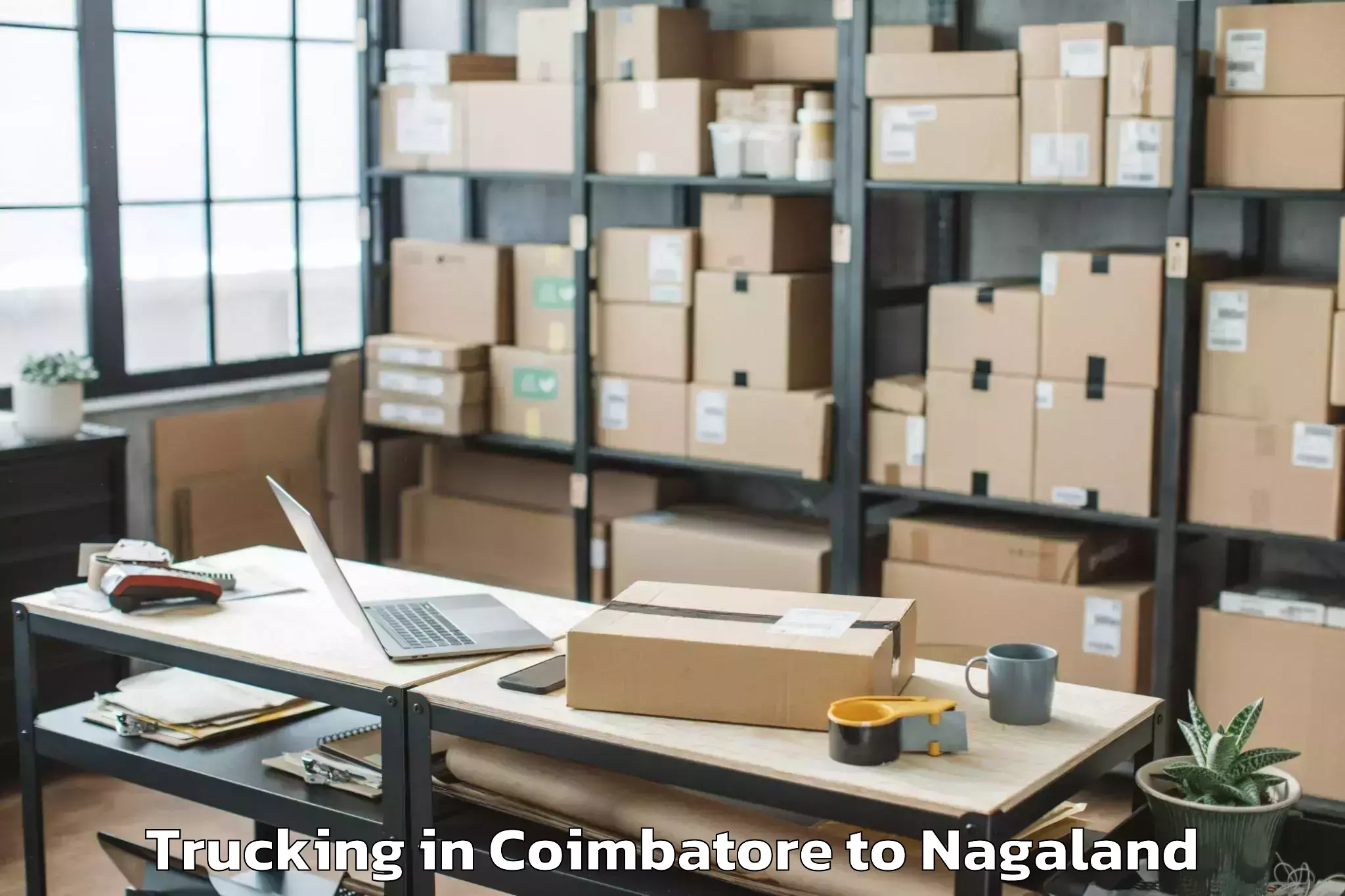 Book Your Coimbatore to Icfai University Nagaland Dima Trucking Today